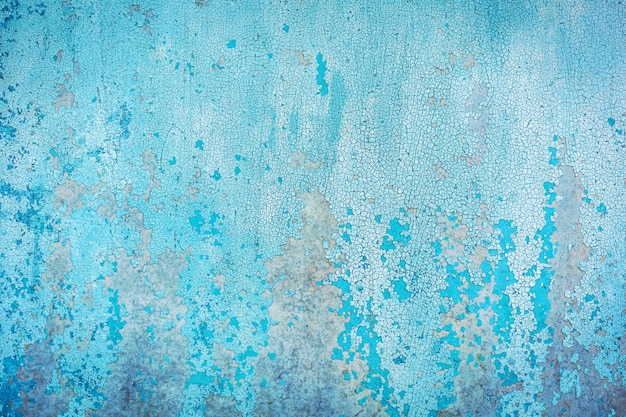A textura da pintura descascada na chapa de ferro. textura de tinta velha em metal