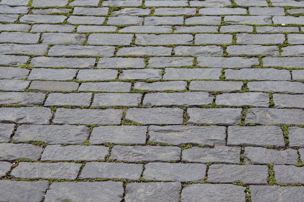 A textura de uma estrada de pedra