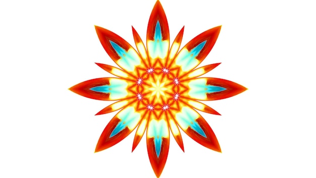 A tinta abstrata da escova da pintura explode o conceito liso padrão simétrico ornamental decorativo caleidoscópio movimento círculo geométrico e formas de estrela