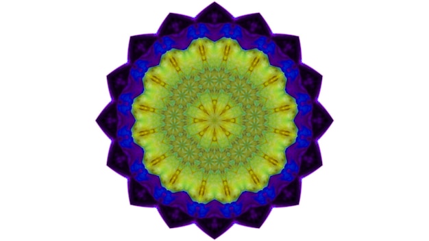 A tinta abstrata da escova da pintura explode o conceito liso padrão simétrico ornamental decorativo caleidoscópio movimento círculo geométrico e formas de estrela