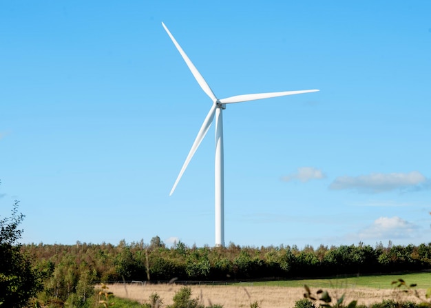 A turbina eólica não gira e não produz eletricidade para a rede de energia nacional devido à origem do vento