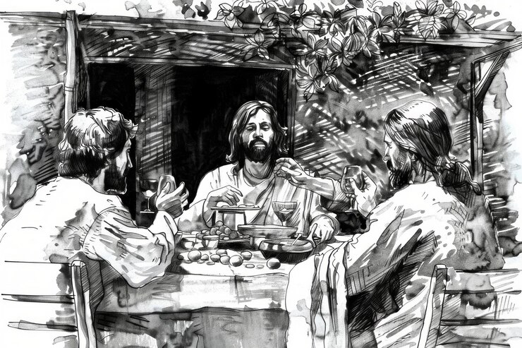 Foto a última ceia jesus cristão religiosa bela ia generativa