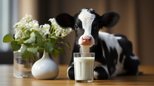 A vaca é ordenhada