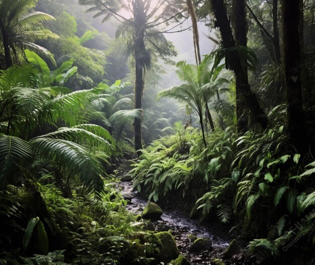 A vegetação exuberante das florestas tropicais mexicanas