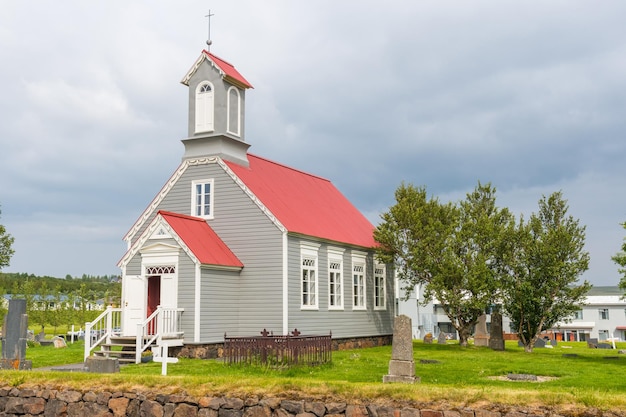 A velha igreja de Reykholt em Borgarfjordur na Islândia