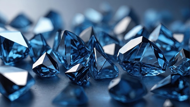 Foto a versão azul e branca do fundo de cubos em forma de diamante