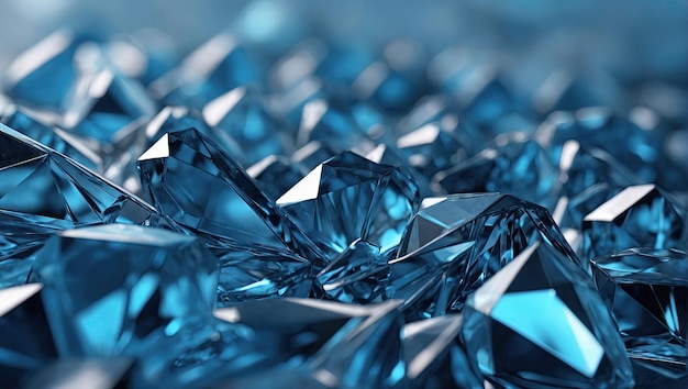 Foto a versão azul e branca do fundo de cubos em forma de diamante