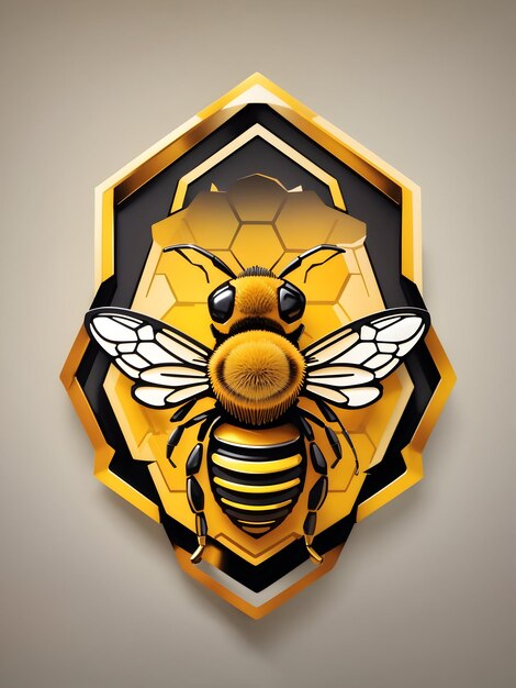 _a_vibrante_vetor_honey_bee_logo_com_um_gradiente