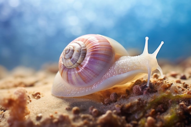 A vida em uma concha do mar Fotografia de animais marinhos