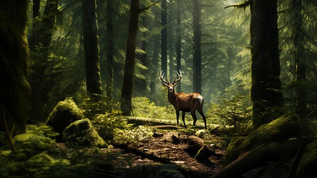 A vida selvagem da floresta norte-americana