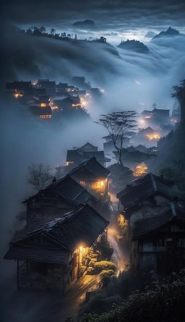 A vila de lijiang na china