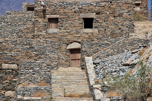 A vila histórica de Al Ain na Arábia Saudita