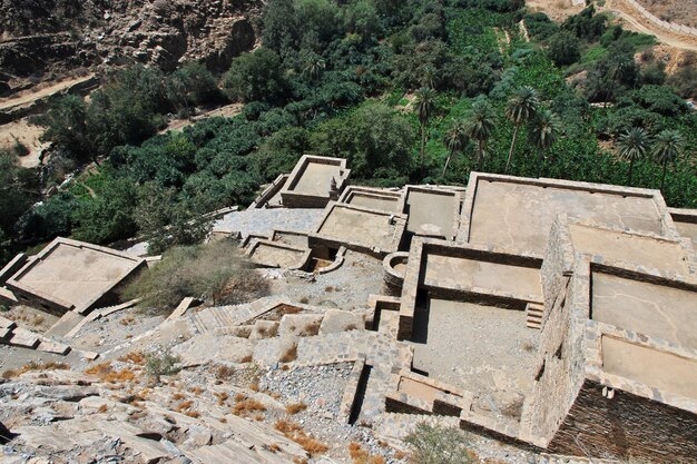 A vila histórica de Al Ain na Arábia Saudita