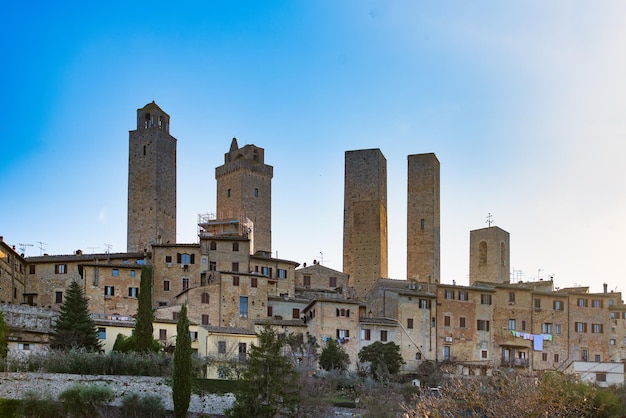 A vila medieval de San Gimignano na Toscana Itália