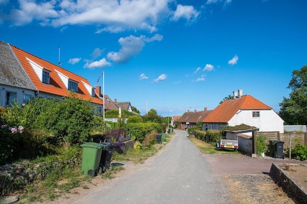 Foto a vila na ilha de nyord no campo dinamarquês