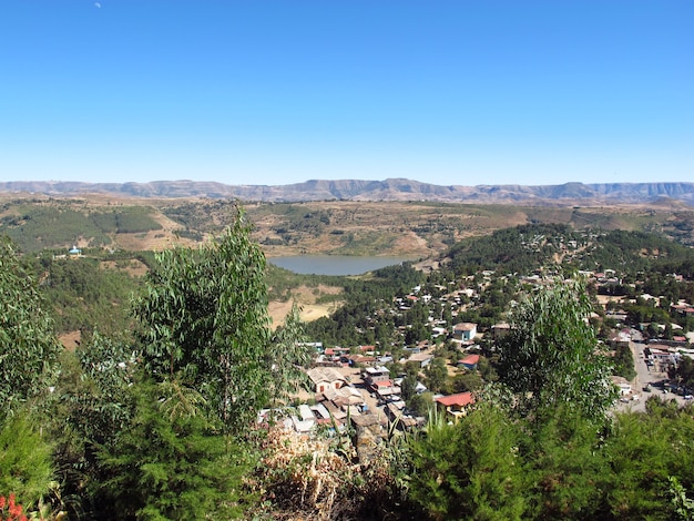 A vista da cidade de Gondor, Etiópia