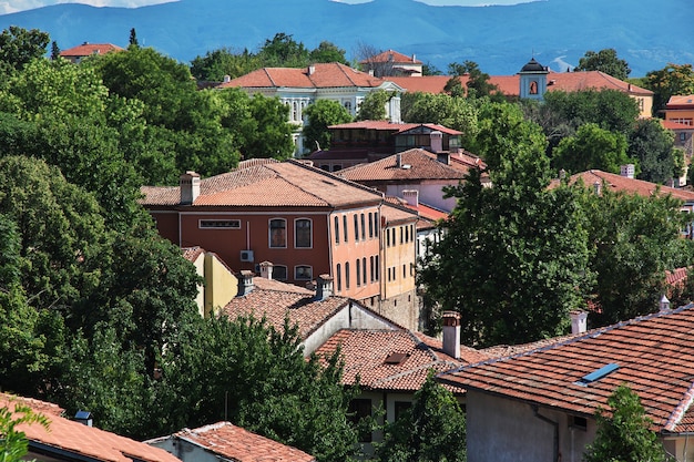 A vista de Plovdiv na Bulgária