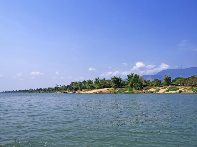 A vista do rio mekong laos