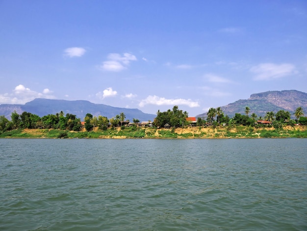 A vista do rio mekong laos