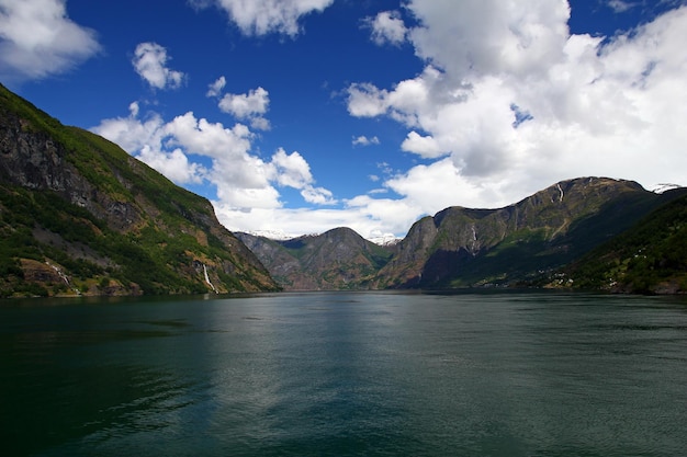 A vista em Sognefjord Noruega