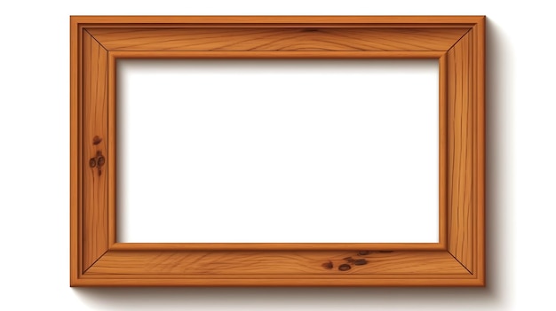 Foto a wooden frame with a white background