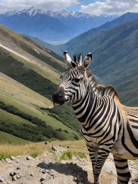 Foto a zebra no campo