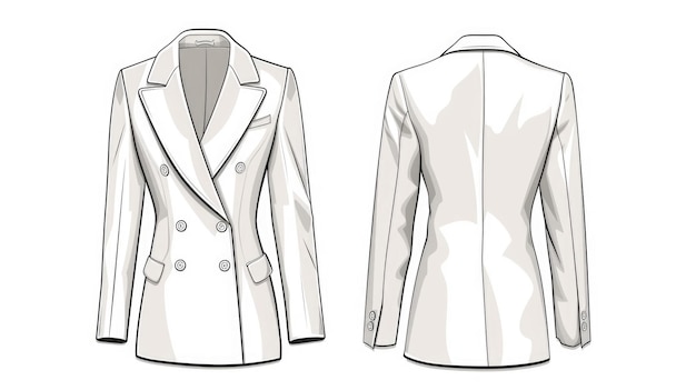 Foto a39s mujer chaqueta blanca y blazer adecuado para ocasiones profesionales y formales se puede usar para reuniones de negocios entrevistas o como parte de un traje elegante