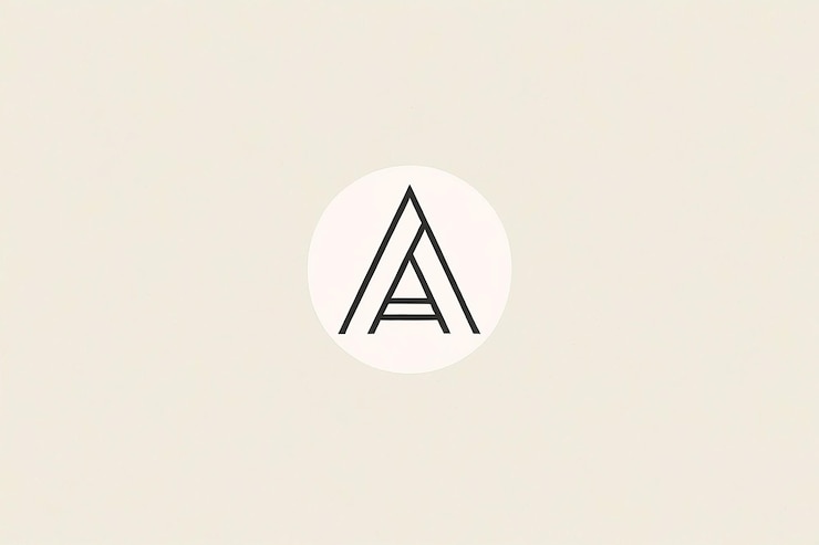 Foto aa línea de letras diseño del logotipo lineal creativo mínimo monograma símbolo universal emblema vectorial elegante