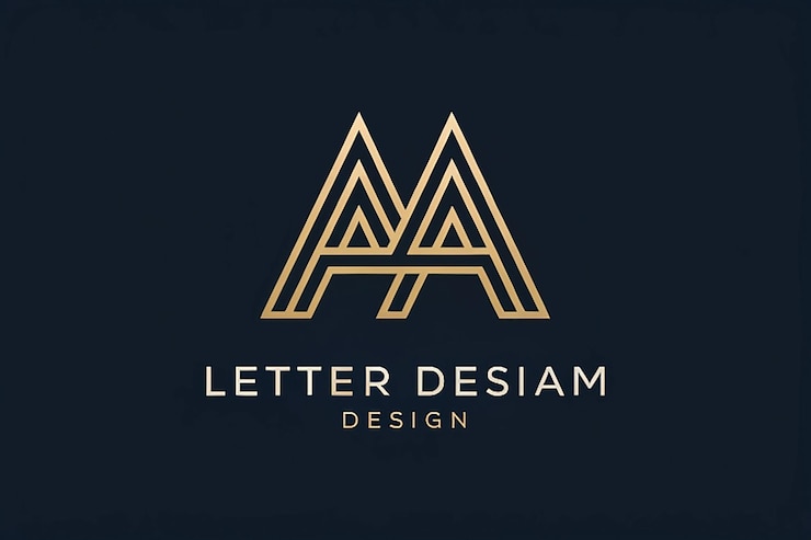 Foto aa línea de letras diseño del logotipo lineal creativo mínimo monograma símbolo universal emblema vectorial elegante