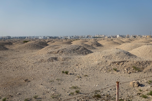 Foto aali east burial mound-feld in manama, bahrain