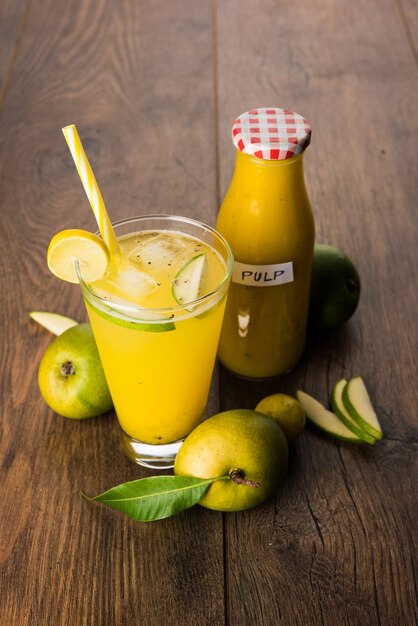 Aam Panna ou panha ou Suco de Manga Verde Salgado e doce