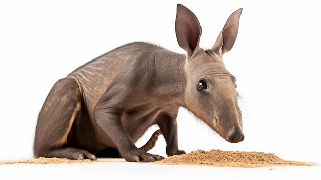 aardvark isolado no fundo branco