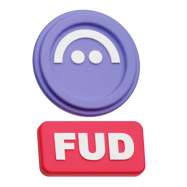 Aave token criptográfico icono 3D aislado en el fondo blanco