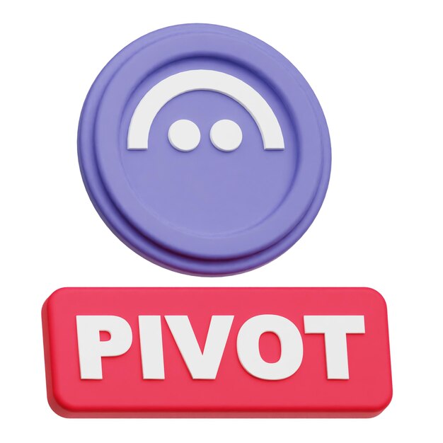 Aave token criptográfico icono 3D aislado en el fondo blanco