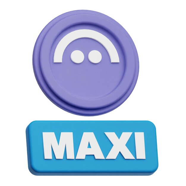 Aave token criptográfico icono 3D aislado en el fondo blanco