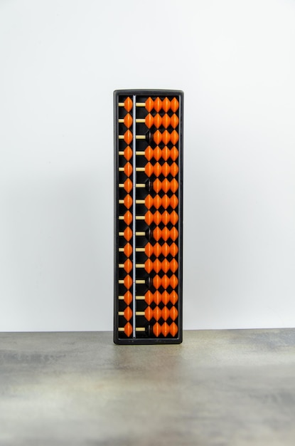 Abacus para aritmética mental en espacio de escritorio para texto