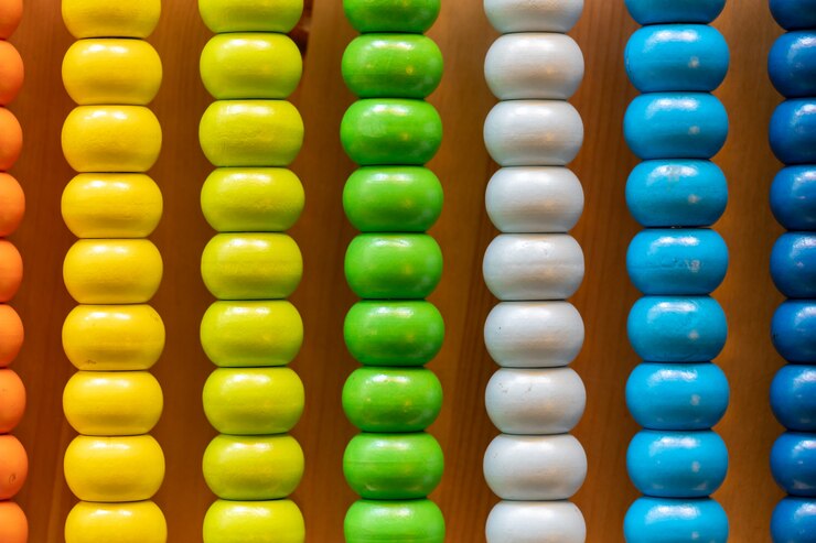 Foto abacus colorido para contar el aprendizaje