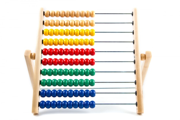 Abacus de juguete colorido para aprender a contar.