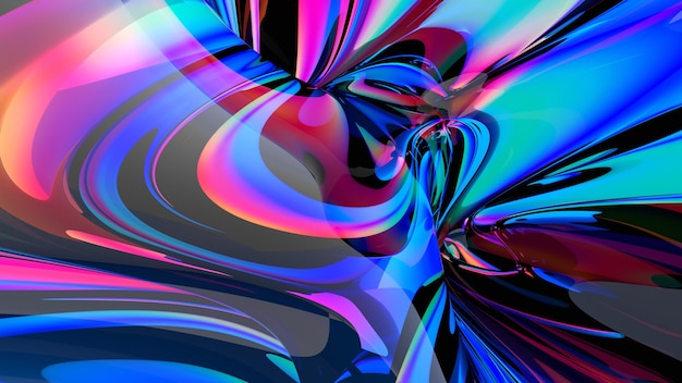 Abaixo 3D abstrato