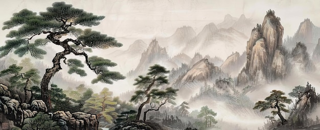 Abaixo artístico abstrato papel de parede de vento chinês pintura de lavagem de tinta arte moderna papel de paradeiro cartazes cartões murais impressões ilustração gerada por IA
