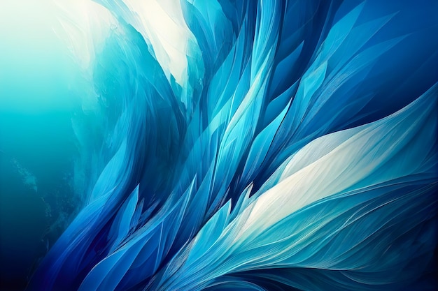 Abaixo azul abstrato ilustração ondulada futurista imagem gerada por computador IA geradora