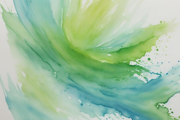 Abaixo em aquarela verde