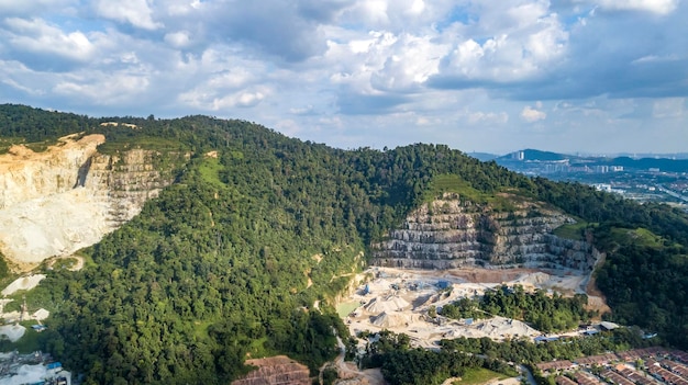 Abbau des Berges Malaysia