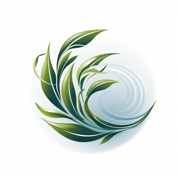 Abbildung der Kurve des Bambus-Logo-Symbols