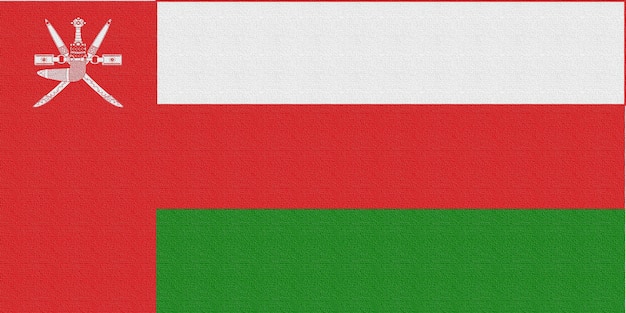 Foto abbildung der nationalflagge von oman