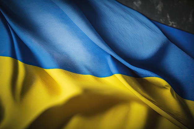 Foto abbildung der ukraine-flagge ai generativ