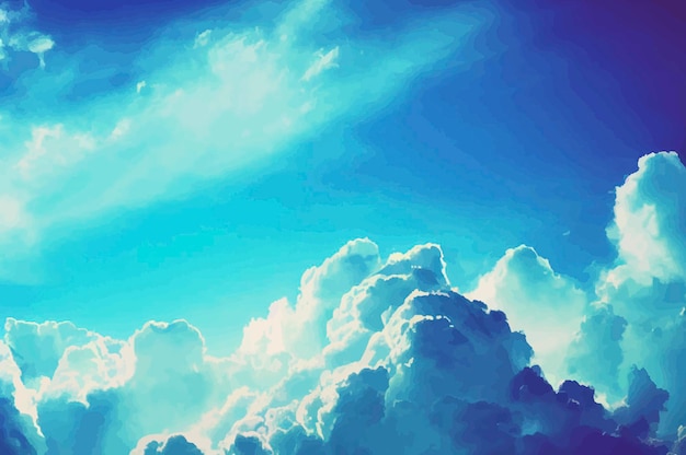 Abbildung des bewölkten blauen Himmels Schöner Himmel und Wolken