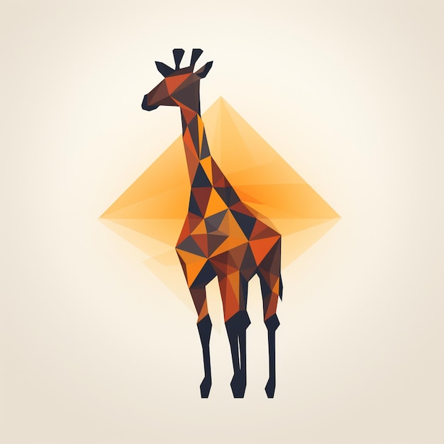 Abbildung einer Giraffe mit geometrischen Formen