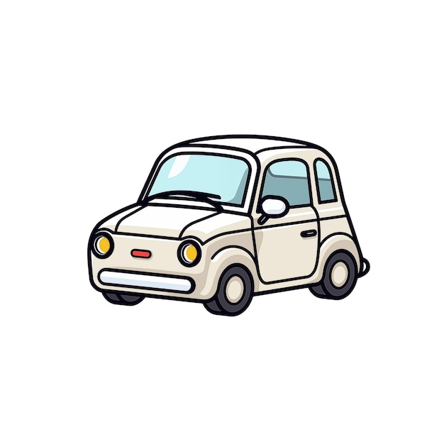 Abbildung eines Autos, das auf einem weißen Hintergrund isoliert ist