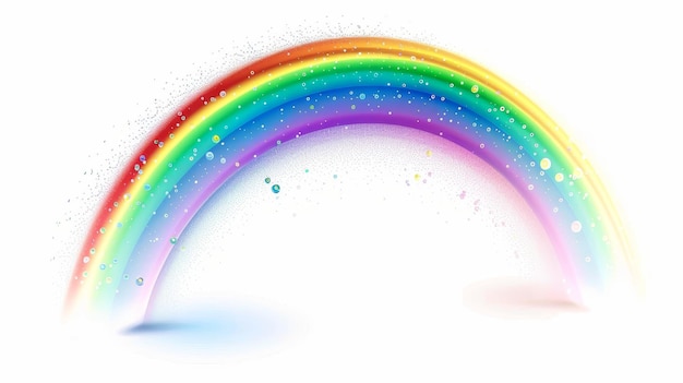 Abbildung eines Regenbogens auf weißem Hintergrund